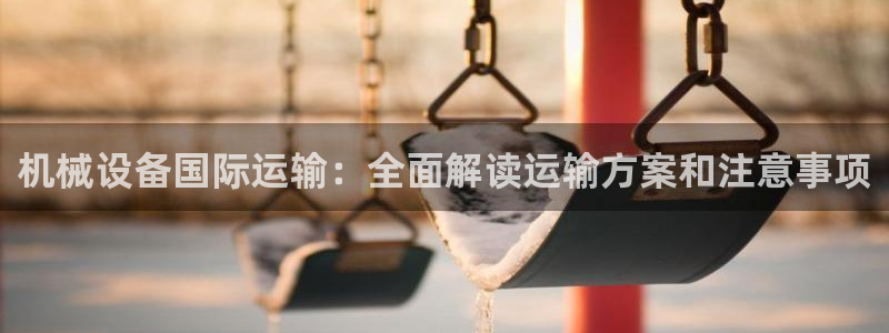 金年会官方网站入口登录网址：机械设备国际运输：全面解读运输方案和注意事项