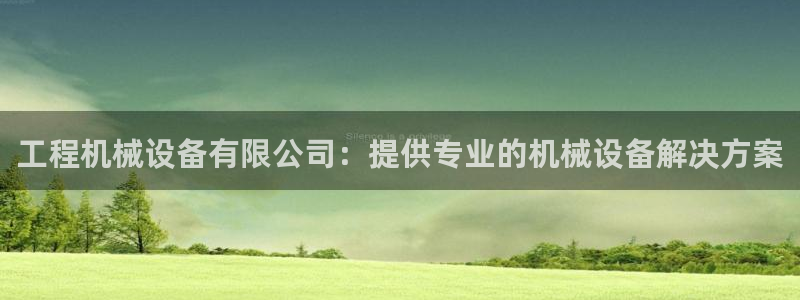 金年会网页版在线登录官网下载：工程机械设备有限公司：提供专业的机械设备解决方案