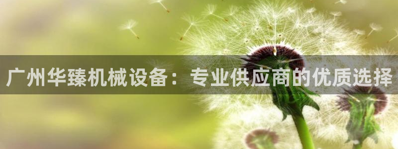 金年会电子app官方下载：广州华臻机械设备：专业供应商的优质选择