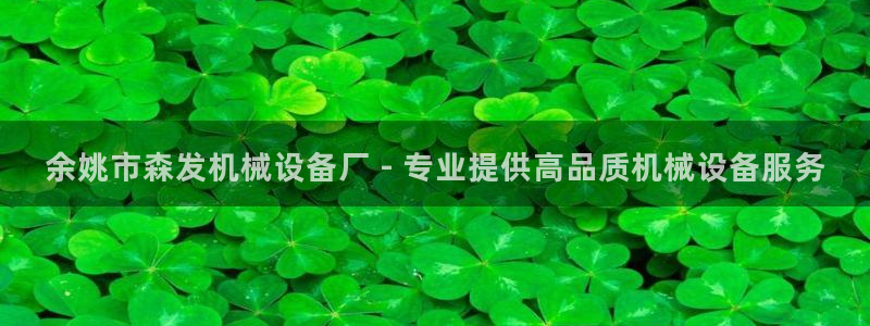 金年会体育app官网86：余姚市森发机械设备厂 - 专业提供高品质机械设备服务