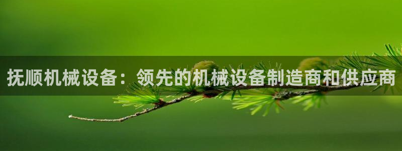 金年会体育app官网入口网址：抚顺机械设备：领先的机械设备制造商和供应商