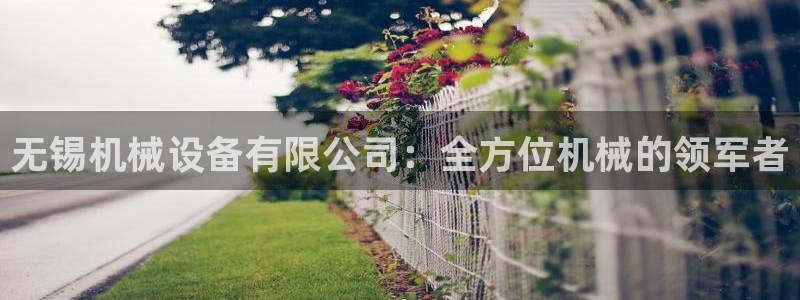 金年会赌博：无锡机械设备有限公司：全方位机械的领军者