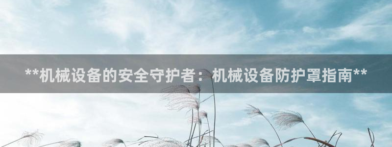 金年会信誉至上是什么意思：**机械设备的安全守护者：机械设备防护罩指南**