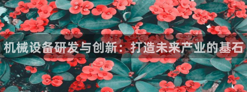 金年会体育官网是多少：机械设备研发与创新：打造未来产业的基石