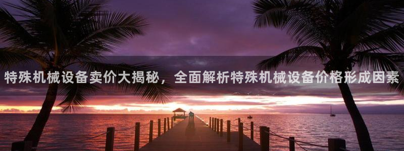 金年会体育平台注册：特殊机械设备卖价大揭秘，全面解析特殊机械设备价格形成因素
