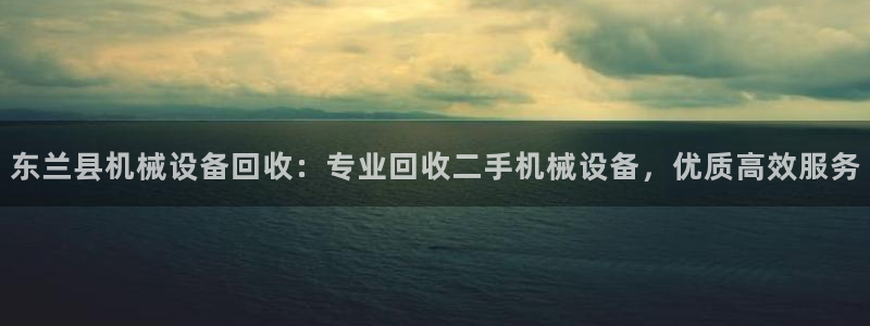 金年会体育app入口：东兰县机械设备回收：专业回收二手机械设备，优质高效服务